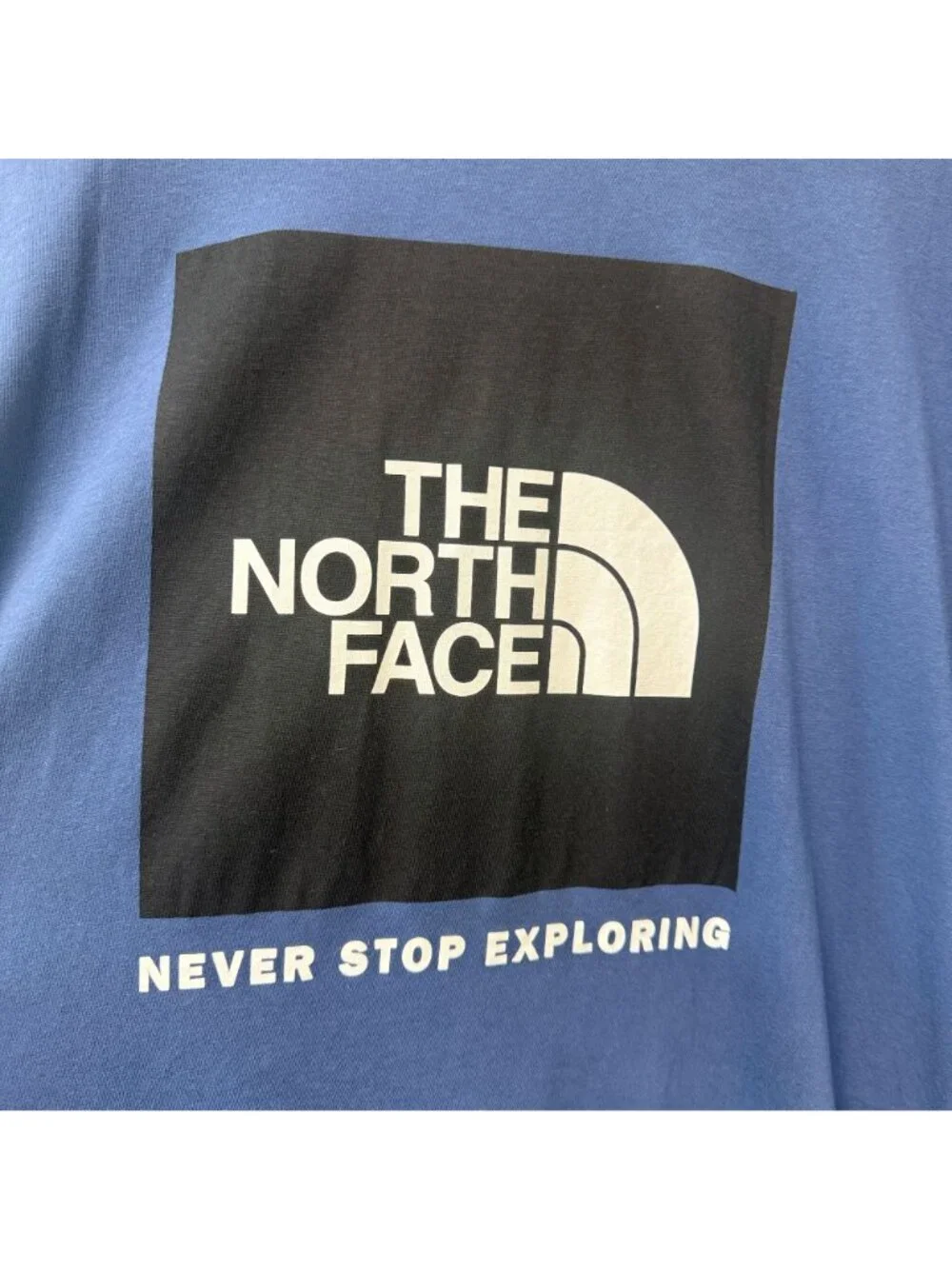 The North Face Men's T-shirt Size 4X Navy Blue Logo Graphic Tee Big Tall Casual